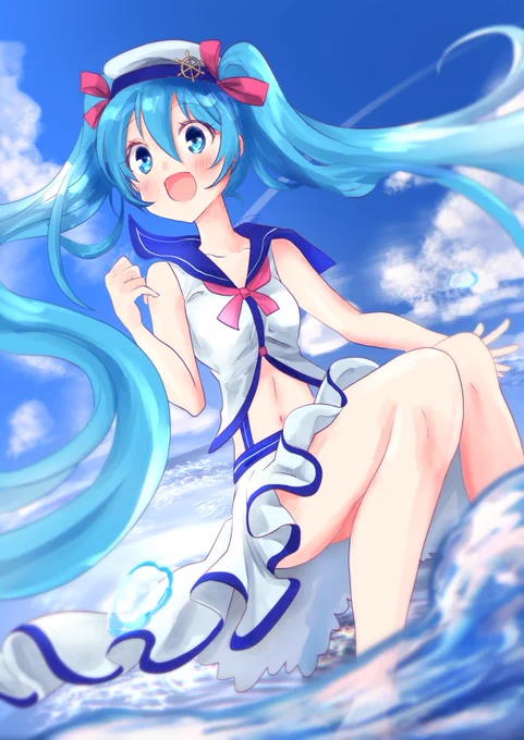 ミクーんの誕生日絵まだ描けてないので目がなれるように(?)最近のお気に入り貼っておきますね! 
