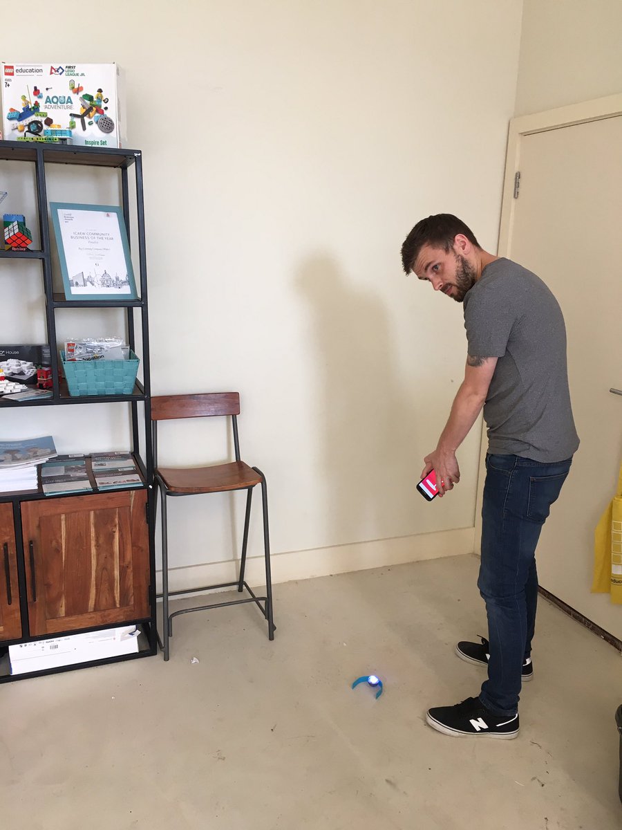 BigLearningCo's tweet photo. A bit of Friday golf in the office today using the new @Sphero mini. An excellent game to wind down for the weekend. @SpheroEdu #DigitalTransformation #STEM #Robotics #Education https://t.co/Brpc4zavkm