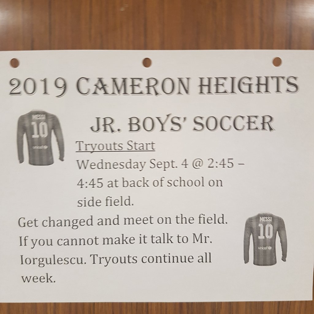 Soccer Players, gr 9 and 10 Wanted