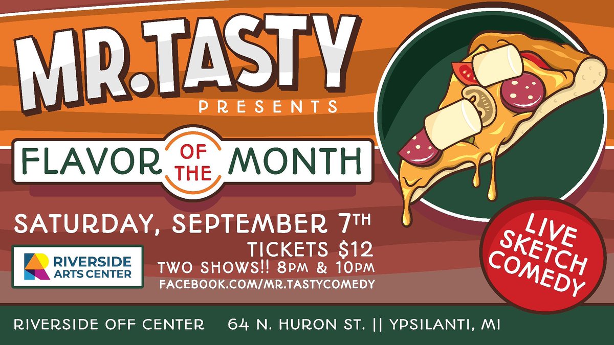 MrTastycomedy's tweet photo. We hope everyone enjoys the long holiday weekend.  Don't forget that Mr. Tasty returns next Saturday @RAC_ypsilanti with an all new show! Tickets still available at https://t.co/gPzYrJU79y. Grab 'em now, cause this show will sell out! #sketchcomedy #improv #Ypsilanti #AnnArbor https://t.co/ymj15072Sb