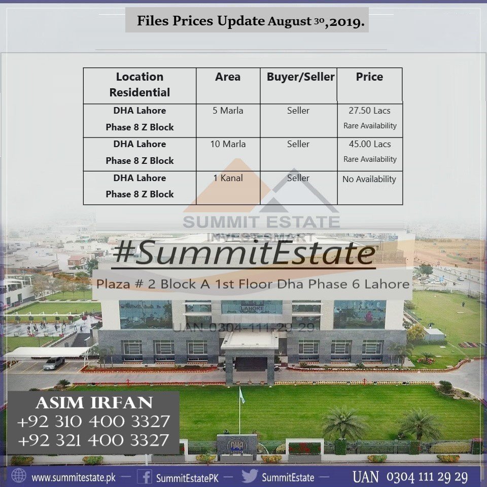 SummitEstatePK's tweet photo. DHA files prices updated
Asim Irfan
+923104003327
+923214003327
#SummitEstate
#KashmirHour
#KashmirHourLahore
#KashmirBanayGaPakistan https://t.co/Z2NGIofM3k