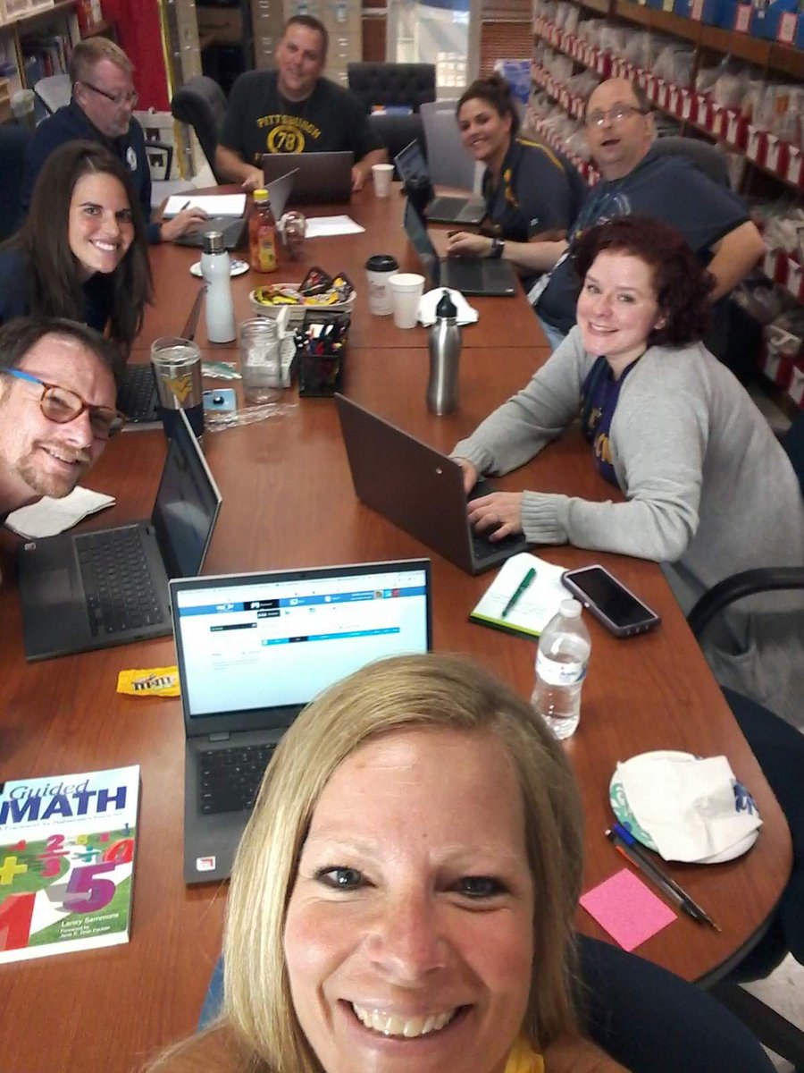 BarbaraStamberg's tweet photo. Making the most of our PD day! #smiles #math #whateverittakes @dmiswps @jvanheukelum @whitekwps @mrboula https://t.co/mlJADKTk3D