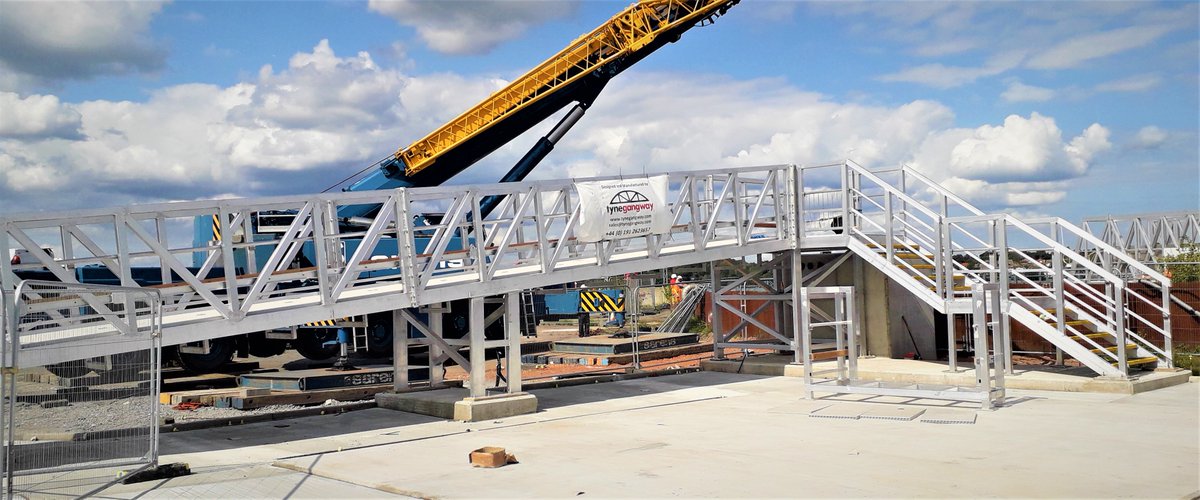 tynegangway's tweet photo. Our customer, Farrans have kindly sent us pictures showing the first of two 40m linkspans being installed at Galloper Windfarm.

#Farrans
#Tynegangway
#Benbecualgroup https://t.co/APvpxCFwC3
