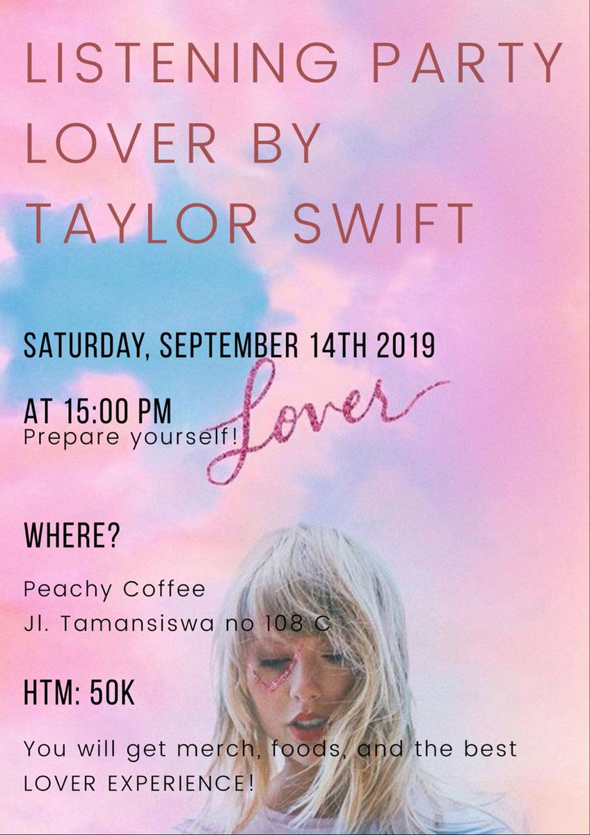 13njet's tweet photo. Calling out Swifties Jogja!!! Ramein yuk, Ties!
#swifties #jogja #taylorswift #lover #swiftie #jogjapunyaacara #gathering https://t.co/xHv5jmztZU