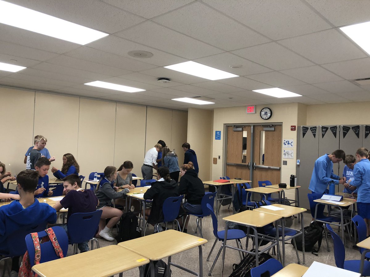 STEM Marshmallow challenge to celebrate our hard work this week! Plus it’s Friday, the first home football game is tonight, Buckeye football is tomorrow, and it’s a three day weekend!  #BerlinPride #ClawsUp <a href="/Todd_spinner/">OlentangyBerlinBears</a>