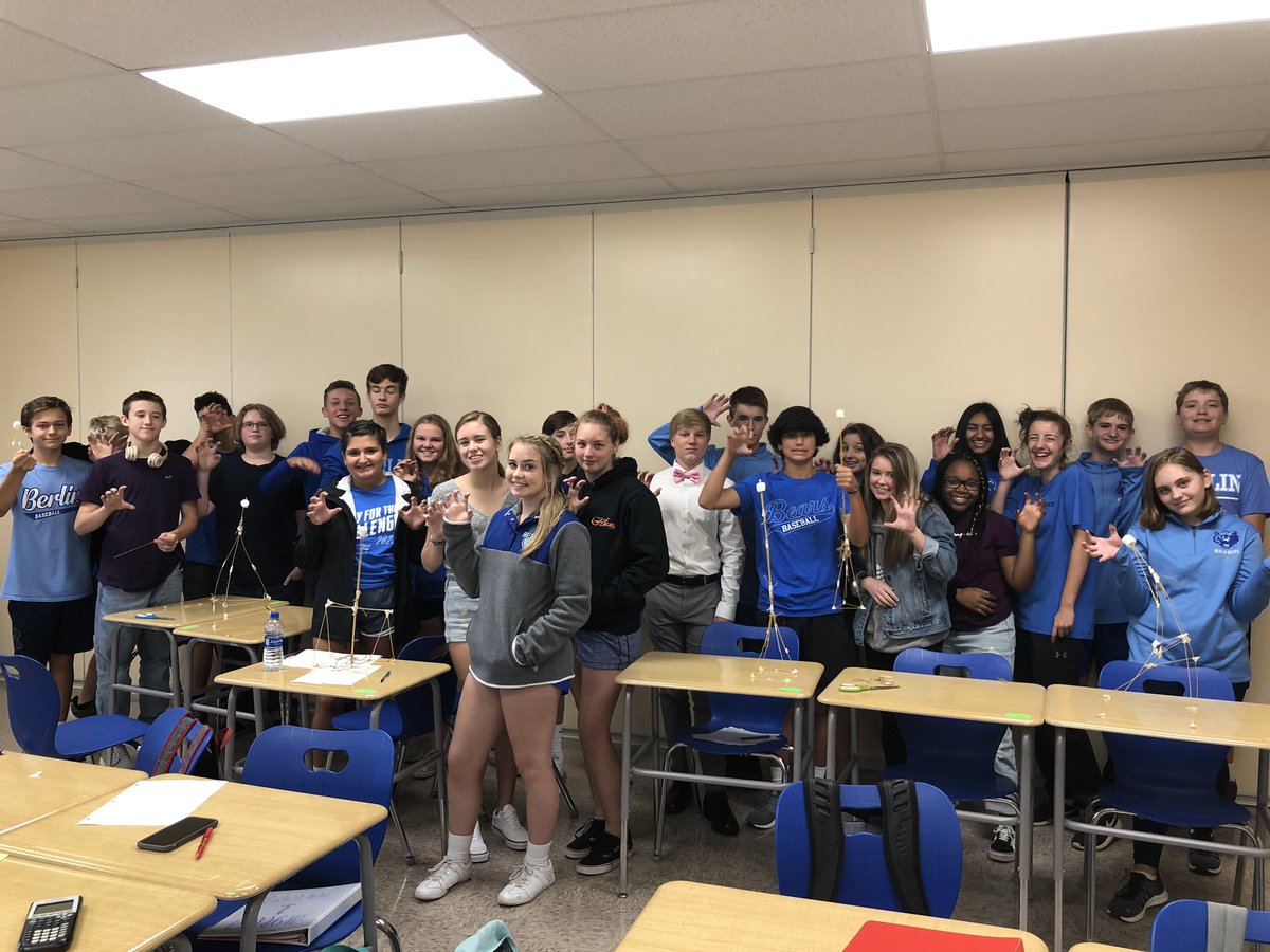 _kayla_schmidt's tweet photo. STEM Marshmallow challenge to celebrate our hard work this week! Plus it’s Friday, the first home football game is tonight, Buckeye football is tomorrow, and it’s a three day weekend!  #BerlinPride #ClawsUp @Todd_spinner https://t.co/Jg8iO1Fn4k
