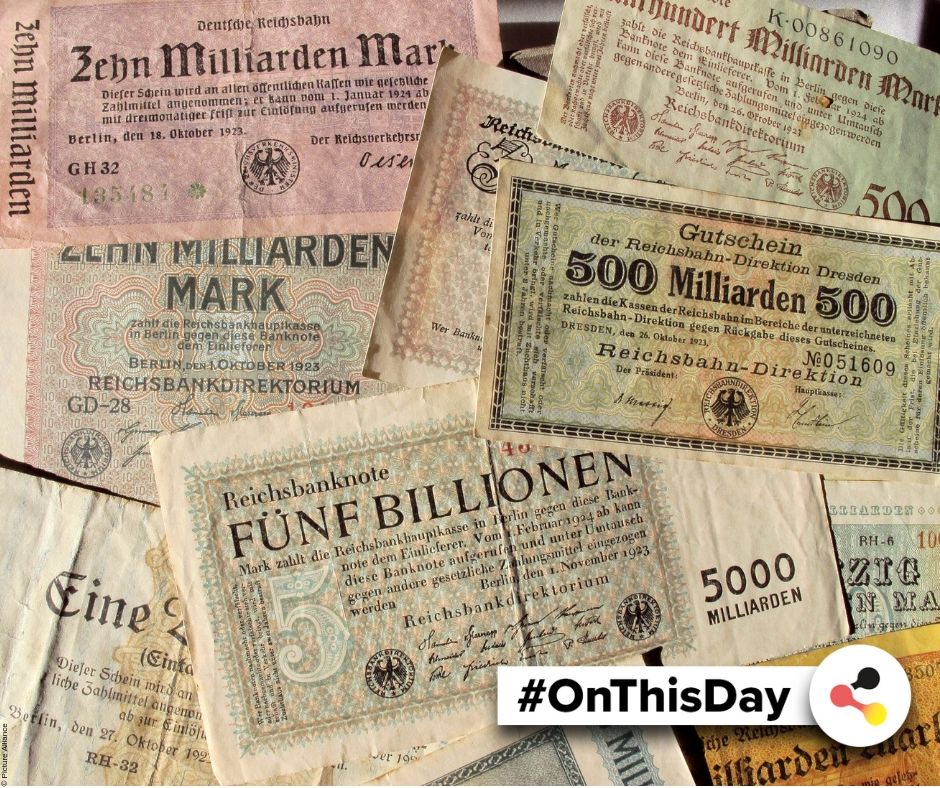 News From Germany Deutschland De Onthisday In Germany In 1923 The Value Of The Us Dollar Compared To The German Mark Is 1 11 111 111 On The Newyork Currency Exchange This Hyperinflation