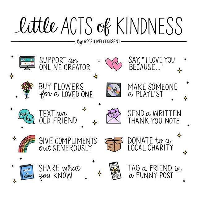 This weekend, why not try and see what acts of kindness you can do for yourself - and others! A little bit of #kindness can make all the difference. 
Make sure you let us know! 
#MHFAWellbeing pic - @positivepresent