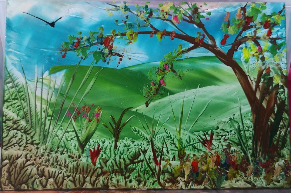 anna_lytical's tweet photo. Encaustic art by me! https://t.co/2sB8a5RfIb