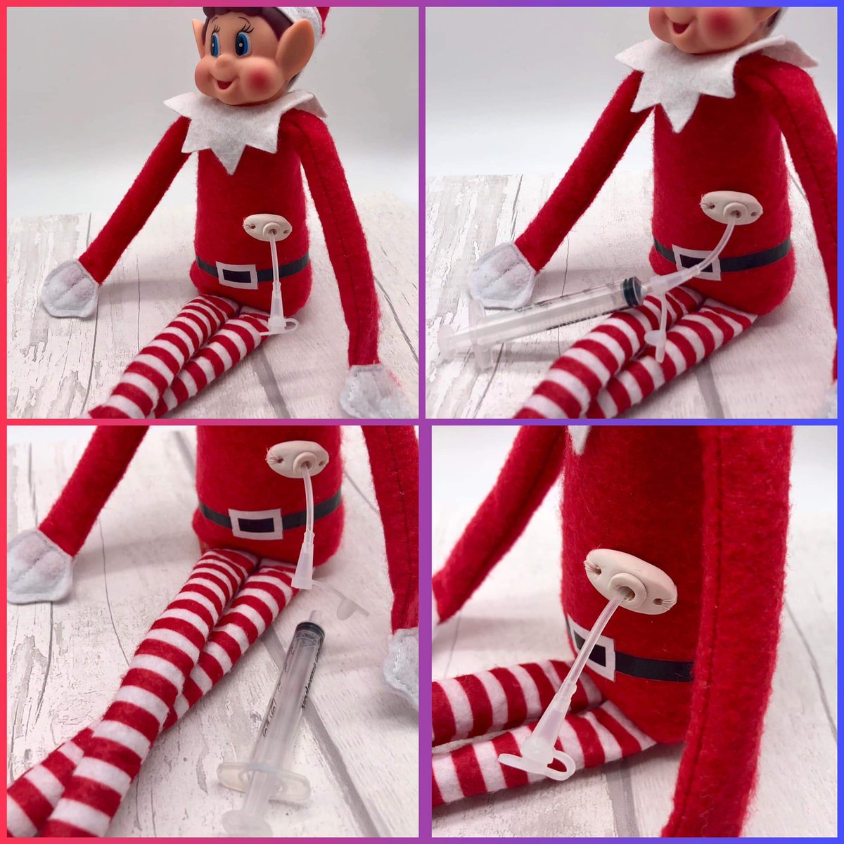 ambitioust2428's tweet photo. Check out this incredible lady on @EtsyUK who makes dolls with feeding tubes and all sorts! Here is her #ElfOnTheShelf complete with PEG! 😍
 https://t.co/NqiPIIchKm

#InclusivePlay #Disability #DisabledTwitter #FeedingTube #DisabilityAwareness #Toys https://t.co/Y0JM1daIL8