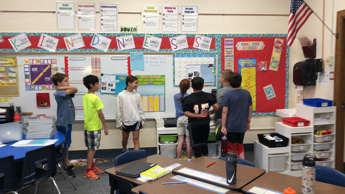 We are preparing our lessons in social studies to share with the class.