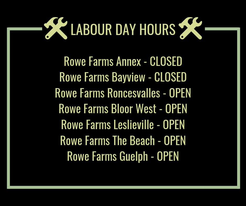 ☀️ LABOUR DAY HOURS ☀️