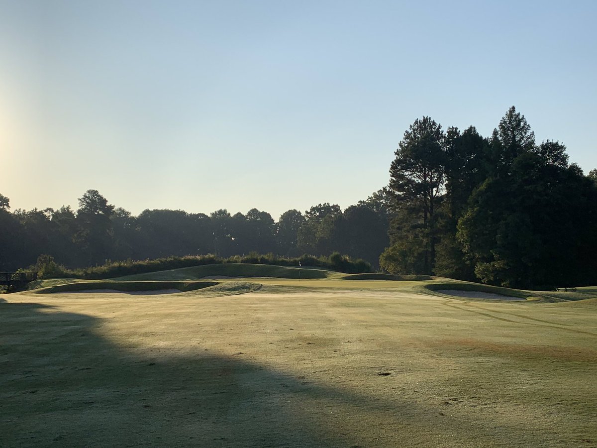 2x/2x mow and roll on greens this morning. Mowing approaches, finishing fairways, and raking all bunkers. Looks like a beautiful day for golf.