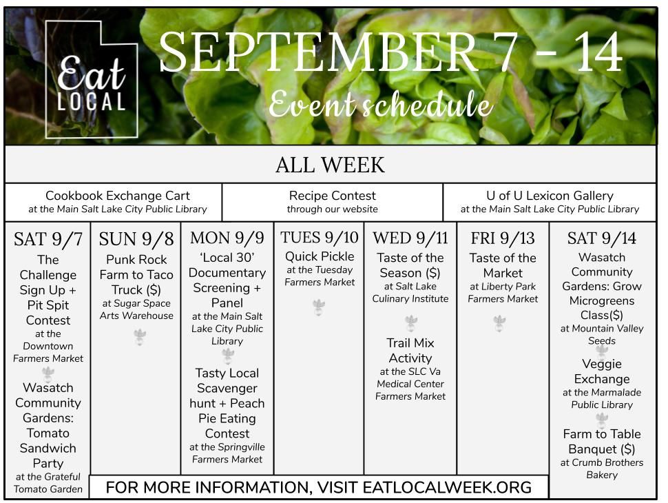 Don't miss this years #EatLocalWeek event line-up! What events are you heading to this year?