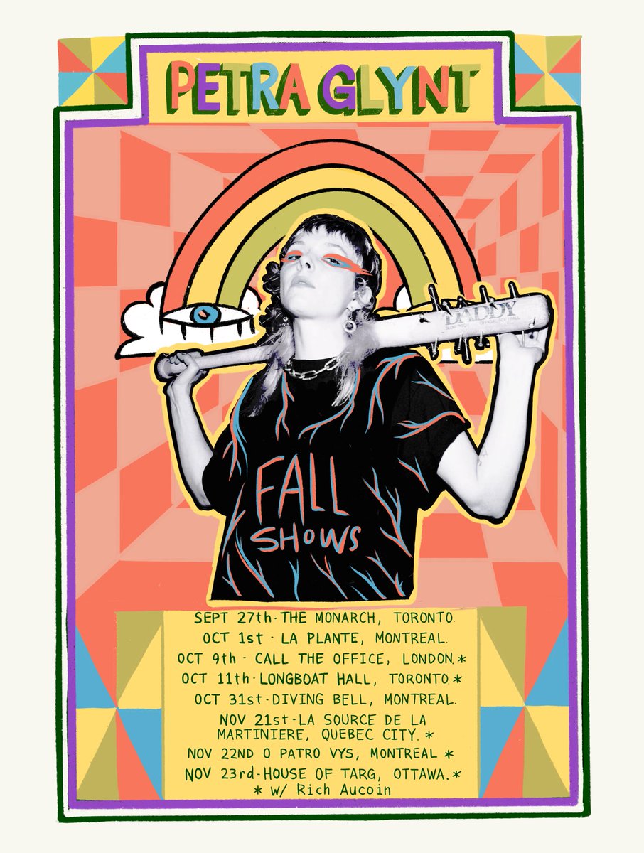 Happy to announce my upcoming shows today, some of which will be in support of <a href="/richaucoin/">rich aucoin</a>. 🍭
I’m writing an album that I’m so stoked about. This new music feels like a NEW ME. I’m so excited to show you what I’ve been working on. Xo