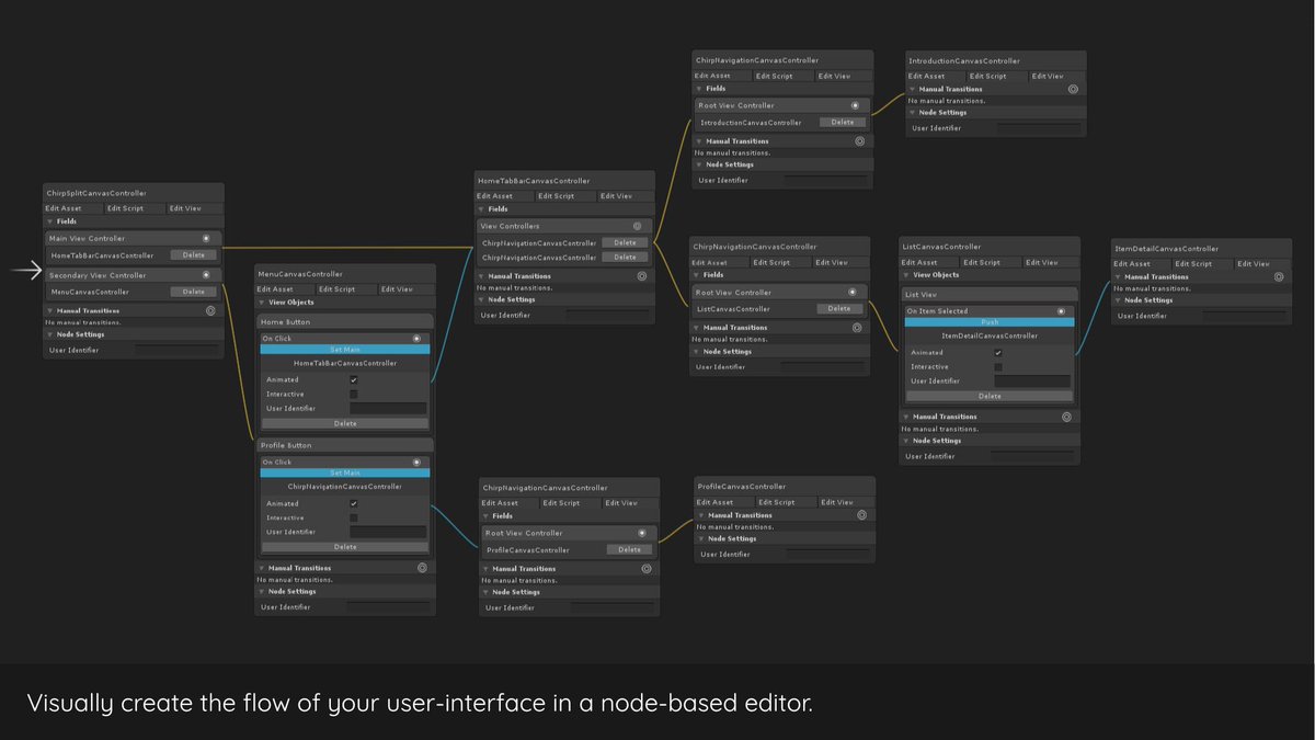 Pelican__7's tweet photo. UI Graph is a powerful menu system for Unity that lets you easily create complete user-interfaces by building them visually in a flow graph. Available now on the @AssetStore.

📺 https://t.co/YzTMLSPwzy
🌐 https://t.co/1SsA8zDiH3

#unity3d #UnityAssetStore #gamedev #madewithunity https://t.co/fBMT8X1pgd