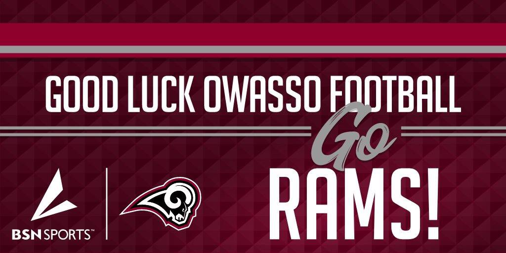 Good luck Rams!  #BSNPartner ⁦<a href="/OwassoAthletics/">Owasso Athletics</a>⁩ ⁦<a href="/CoachBBlank/">Bill Blankenship</a>⁩