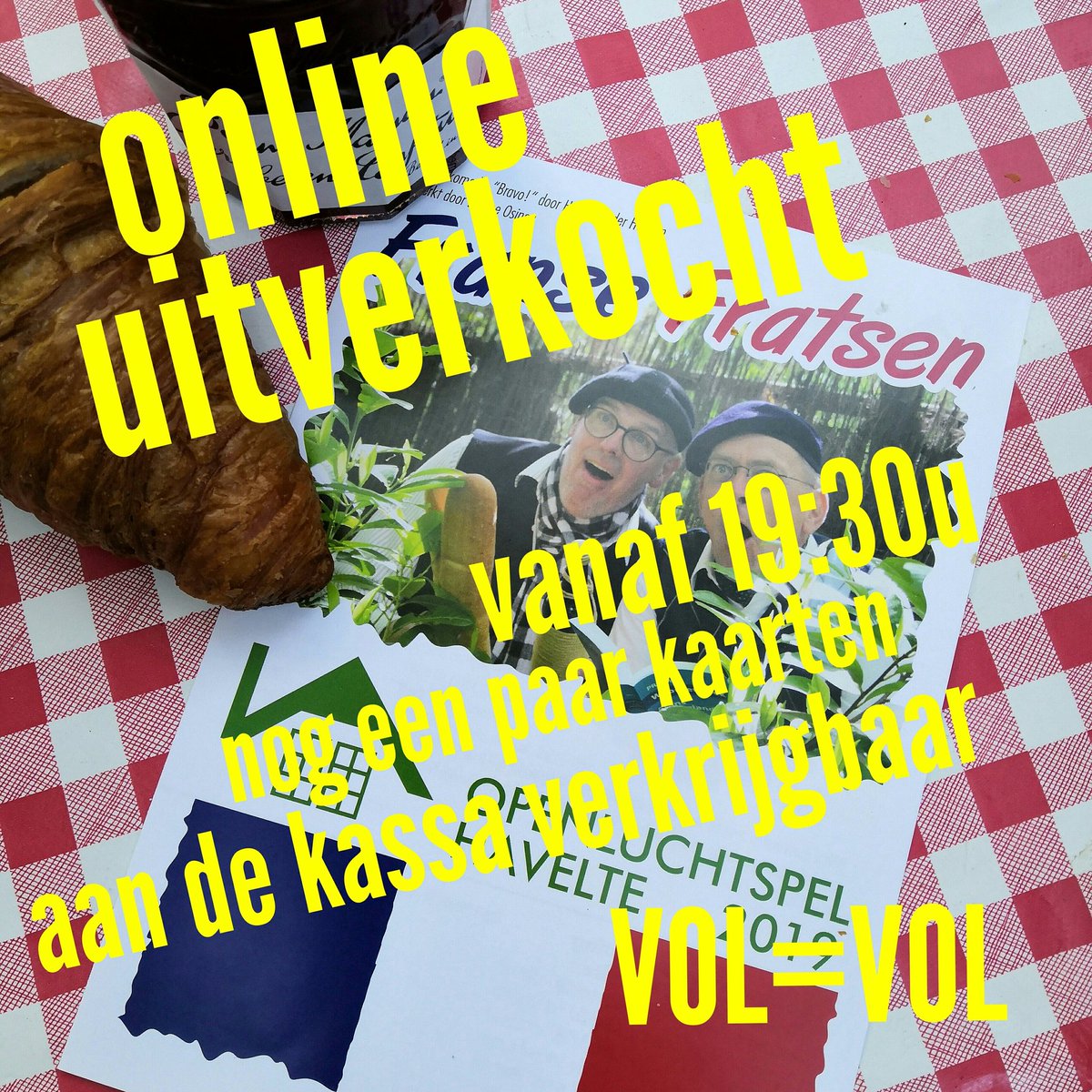 ALLEEN BIJ DE KASSA NOG SLECHTS EEN PAAR KAARTEN VOOR VANAVOND!

Online en bij Tourist Info Havelte GEEN kaarten meer te koop. Slechts een beperkt aantal vanaf 19.30u bij de kassa van het theater.
VOL=VOL
..
..
#havelte #theater #drenthe
#openlucht #komedie