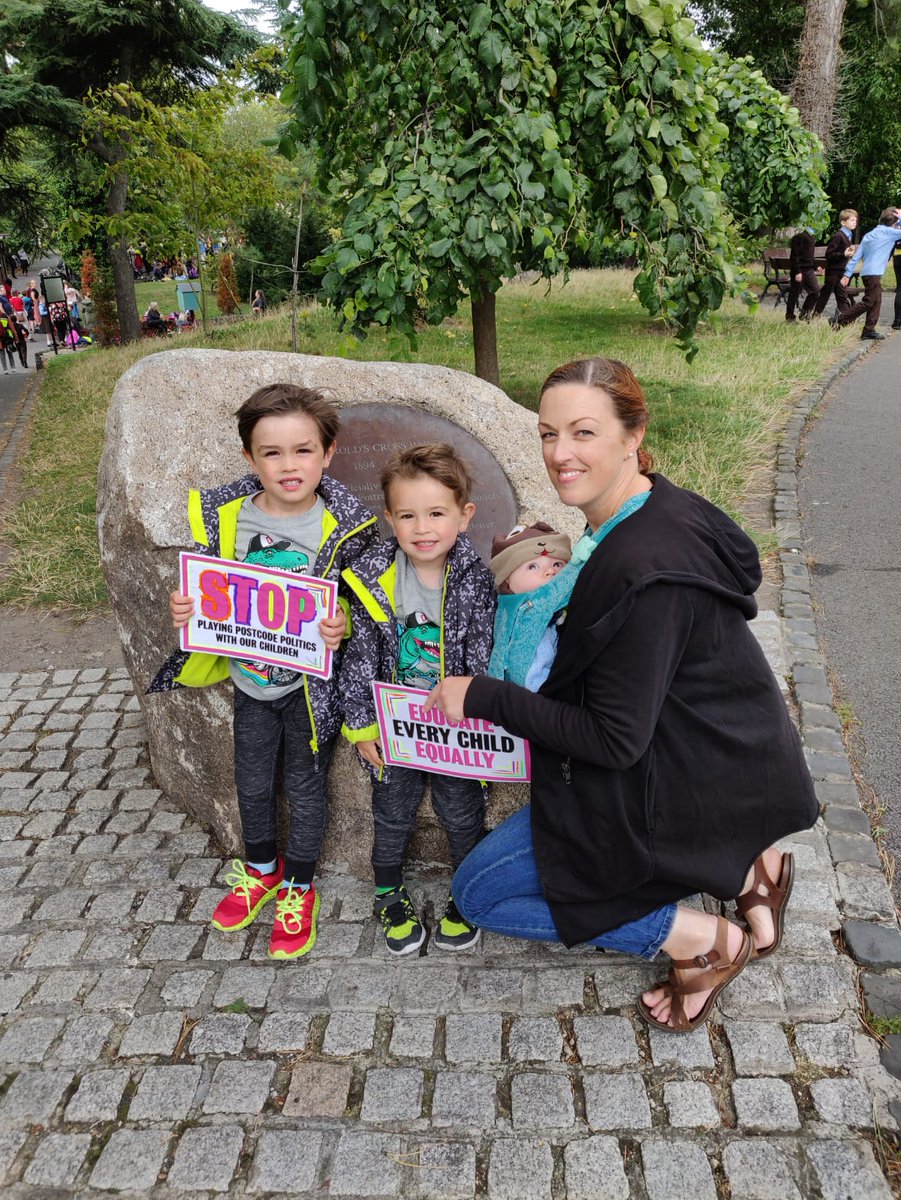Hey <a href="/McHughJoeTD/">Joe McHugh</a>, we go to school in D8 &amp; D12, just 2 minutes from Harold’s Cross. Are you and <a href="/Education_Ire/">Department of Education and Youth</a> really telling us that we have no right to attend this new school? This is outrageous! Do the right thing and change the catchment #MySchoolToo #ETHXprotest <a href="/kevflannery/">Kevin Flannery</a>