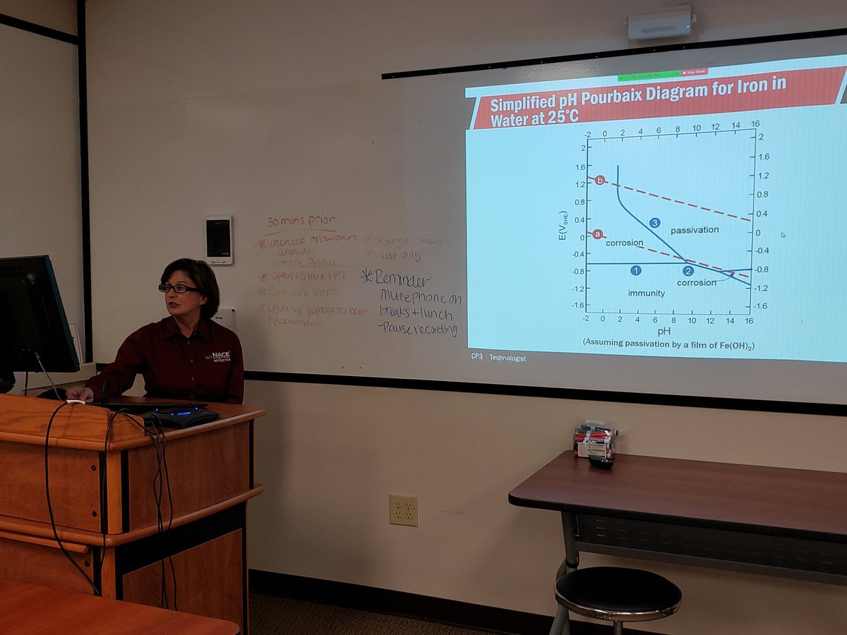 NACE Instructor Marilyn Lewis teaching a Cathodic Protection Level 3 Synchronous Learning course at NACE HQ today to 60+ students around the globe.  <a href="/NACEtweet/">NACE International</a> #learningdesign