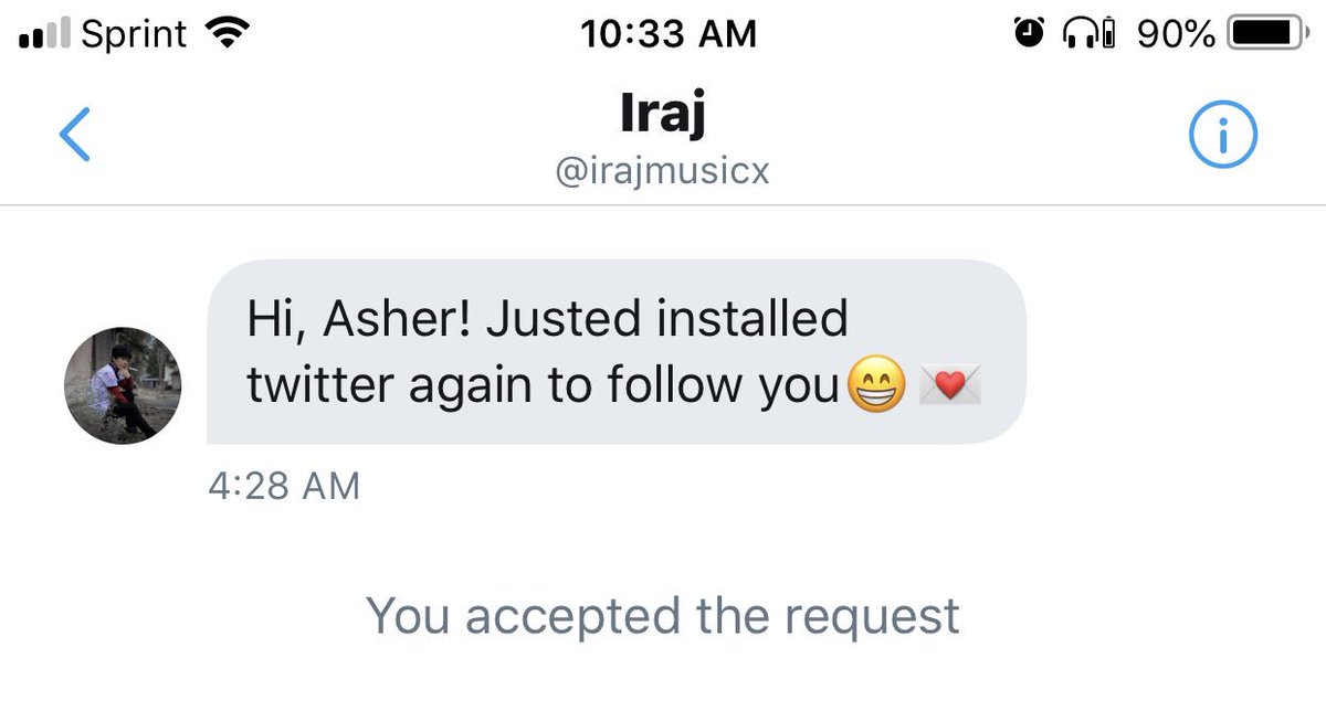 Asher Postman Shouts To Irajmusicx Cause He Apparently Downloaded Twitter Just To Follow Me I Will Never Let You Down Iraj