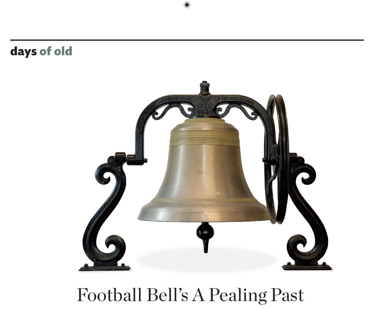 With MU football about to kick off, here's trivia about the bell ROTC students bring out at Yager during home games to celebrate Miami touchdowns. It dates back to Miami's earliest years. Read more in the Summer/Fall 2019 MIAMIAN in mailboxes next week. #MiamiOH #MiamiOHAlum