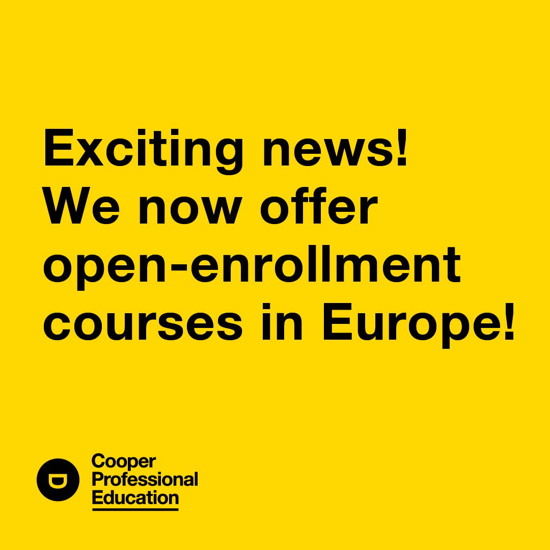 Check out our Fall 2019 open-enrollment courses here! 👉 cooper.com/full-schedule