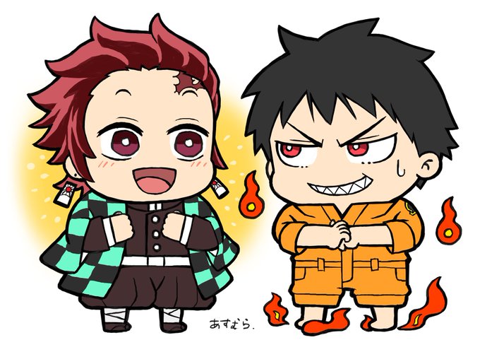 ぱすむら🍵🐕‍🦺💨さんがTwitterに投稿した竈門炭治郎(鬼滅の刃)のイラスト。