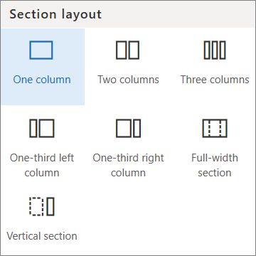 Layout columns. Section layout.