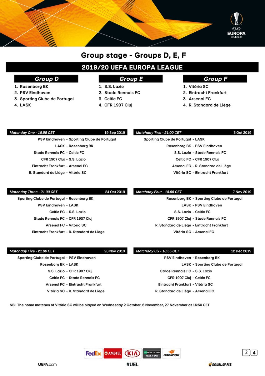 UEFA Europa League on Twitter: "๐ข ANNOUNCE FIXTURES! Fixtures announced ...