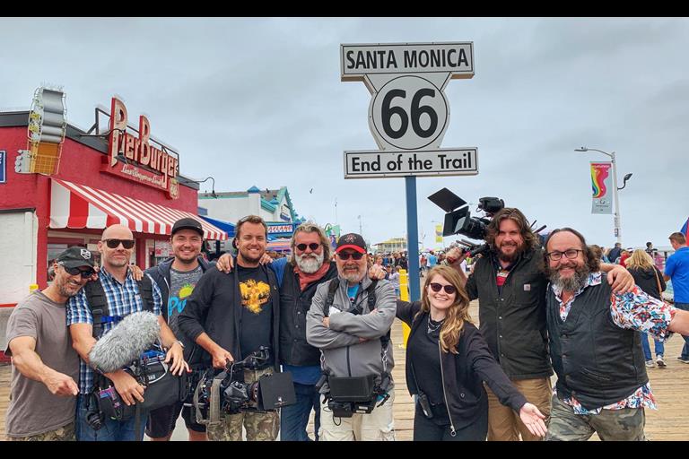 "There was also a little dynamic risk assessment necessary to mitigate the possibility – not mentioned by the cowboys on the recce – of a visitation by rattlesnakes. And wild pigs" - behind the scenes on <a href="/twofourtweets/">Twofour</a>' Hairy Bikers Route 66 bit.ly/30Lowcz