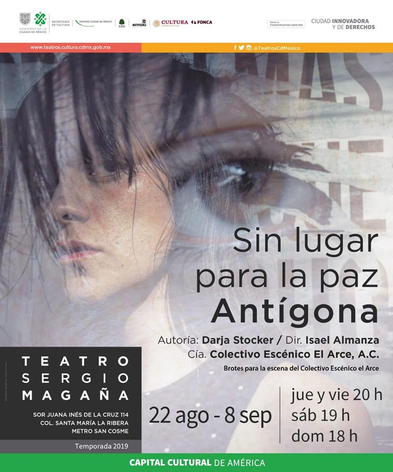 Tenemos pases dobles para este domingo 1 de septiembre 6 p.m. en el Teatro Sergio Magaña

"Sin lugar para la paz. Antígona" retoma la tragedia griega y la traslada al mundo contemporáneo.

Envía MD con tu nombre completo y esta pantalla. Solo para seguidores de la cuenta.