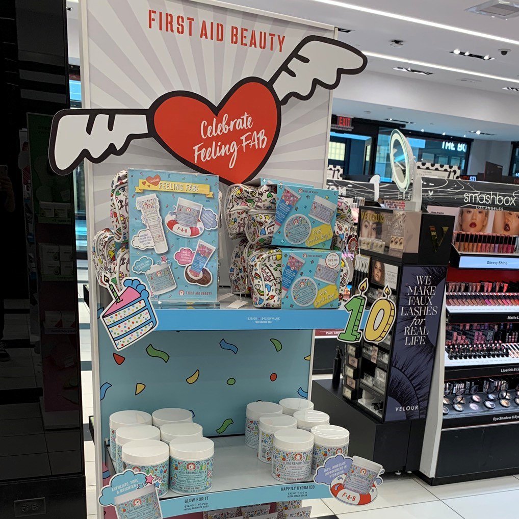 Happy 10th B-Day to First Aid Beauty!  Come by <a href="/Sephora/">Sephora</a> to celebrate on August 31 from 11AM-8PM.  Here is to 10 yrs of helping skin look &amp; feel its absolute best - and SEPHORA can show you how! GIFT with Purchase, see store for details. #sephorawoodlands
spr.ly/6015EfLPz