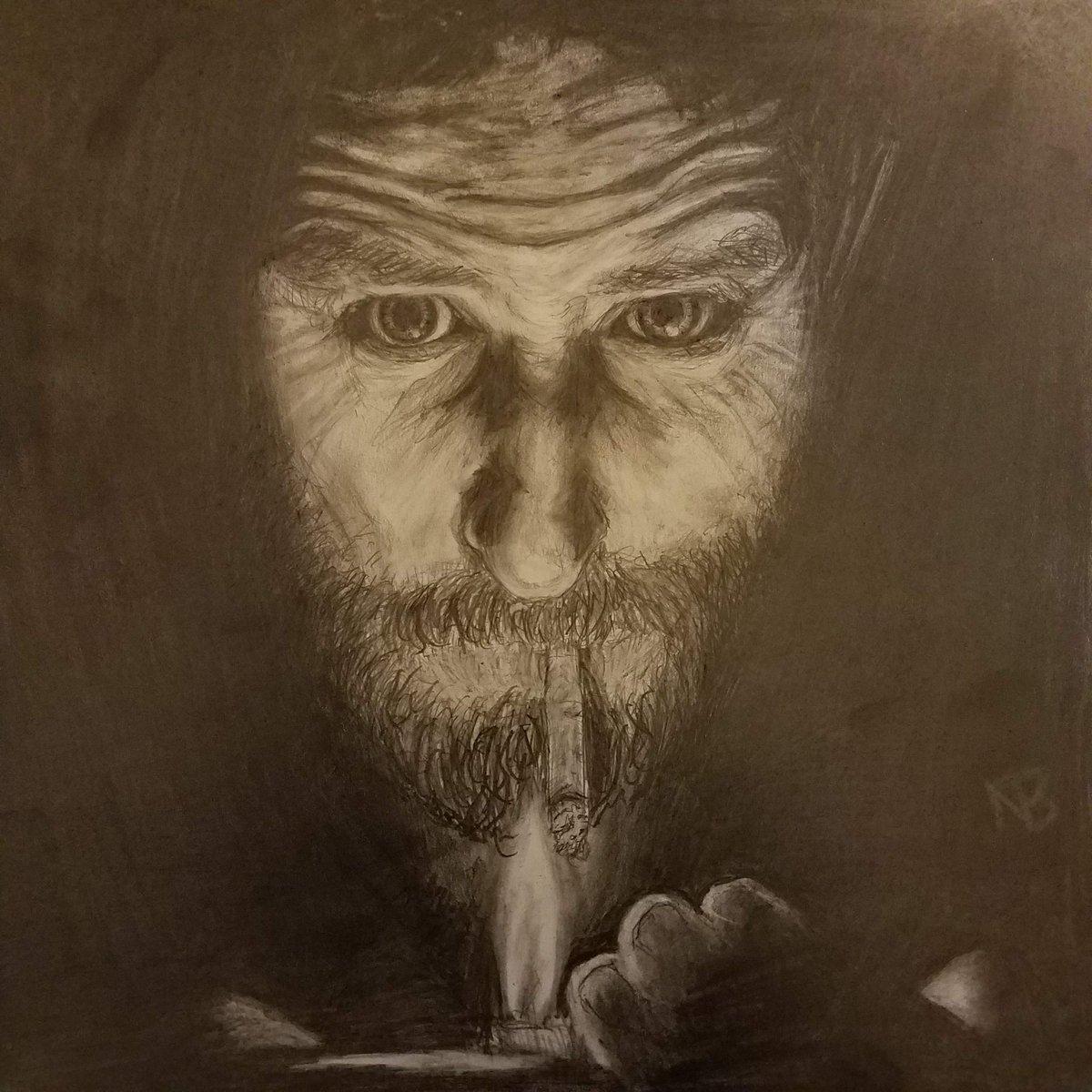 LuckyCrowTweets's tweet photo. I was really proud of this when I drew it about 2 years ago in one sitting. I spent all night on it (~10 hours straight) 
The first image is edited for better contrast 🤘🏻
#art #artistsontwitter #drawing #sketch #pencilart #graphite #portait #realism #artwork #draftsman #TBT #face https://t.co/pJB3ERmBk3