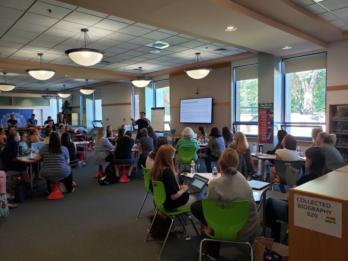 Principal David Jordan starting off our professional development day with a focus on the importance of inspirational leadership in teaching. <a href="/davdajor/">David Jordan</a> #HollistonInnovates