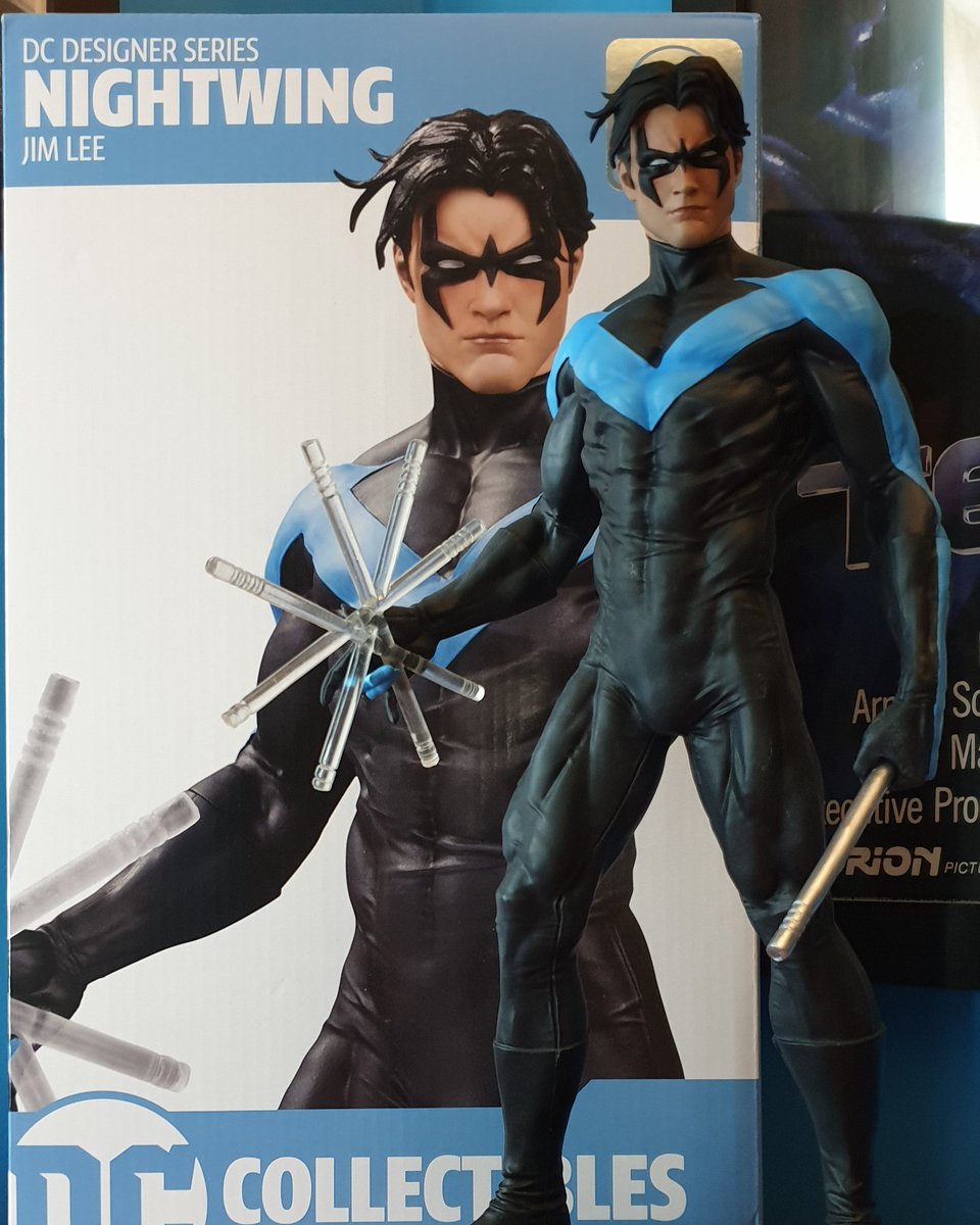 My first statue. I had to jump on this as #Nightwing is one of my favourite characters and was based off the artwork of one of my favourite comic book artists growing up #JimLee #dccomics #DCcollectables #dcdesignerseries