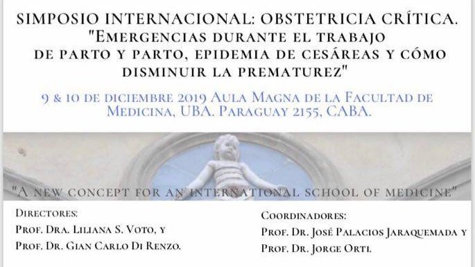 AgencyVedra's tweet photo. SIMPOSIO INTERNACIONAL: OBSTETRICIA CRÍTICA. "Emergencias durante el trabajo de parto y parto, epidemia de cesáreas y cómo disminuir la prematurez"

Hasta el 1 de Octubre tenes tiempo para inscribirte a valores con descuentos.

Mira el programa completo: https://t.co/Cezv0ekVzM https://t.co/cXSRfHD25c