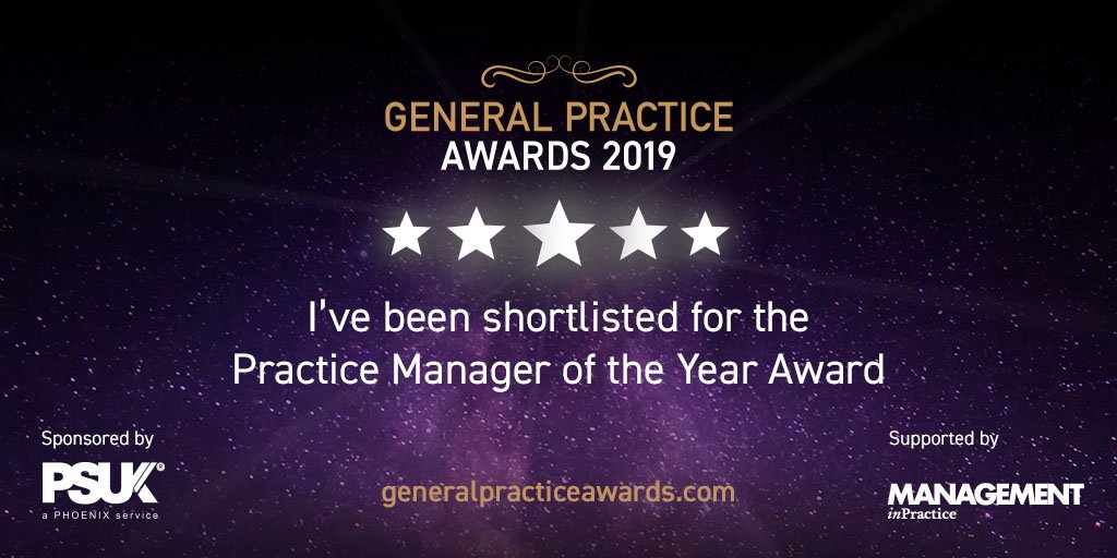 It's a great line-up for the Practice Manager of the Year: Martin Randall, Leatside Surgery, <a href="/TracycDell/">Tracy Dell</a>, Plane Trees Group Practice, James Foster, St Stephens Gate, Christina Cleworth, Portsdown Group Practice, <a href="/somersetpm/">Daniel Vincent</a>, Ryalls Park, Sarah Herdman, Chiswick Health Practice