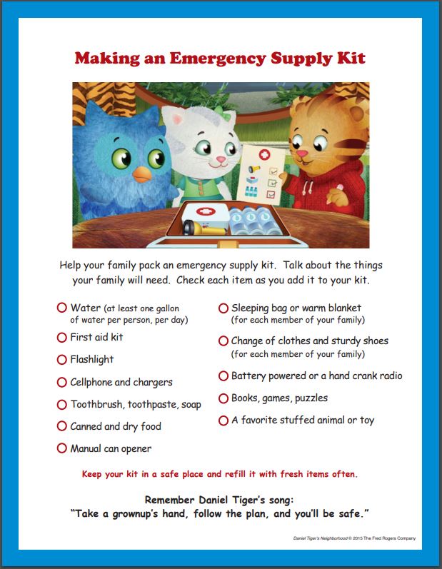 "Take a grownup's hand, follow the plan, and you'll be safe."

Storms can be scary, so <a href="/PBSKIDS/">PBS KIDS</a> shared these helpful resources for families: to.pbs.org/2ZvlSes

And with this Emergency Supply Kit checklist, little tigers can help their families be prepared.