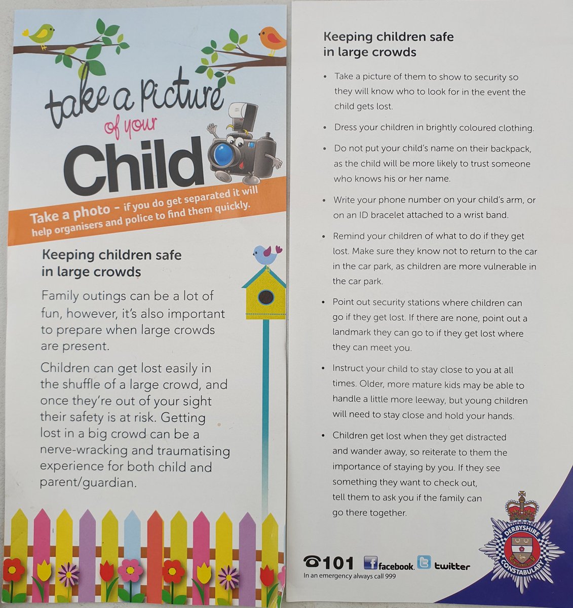 PCSO Anthony Boswell (@hathersagesnt) on Twitter photo If you are visiting .<a href="/ChatsworthCFair/">Chatsworth Country Fair</a> tomorrow or on Sunday 1st September and taking children to the event please view the leaflet on Keeping Children Safe in Large Crowds.
#Keepchildrensafe If you are visiting .<a href="/ChatsworthCFair/">Chatsworth Country Fair</a> tomorrow or on Sunday 1st September and taking children to the event please view the leaflet on Keeping Children Safe in Large Crowds.
#Keepchildrensafe