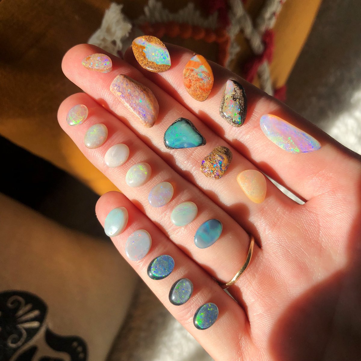 crystalskid's tweet photo. A collection of opals I have available https://t.co/9W76LM5PVv