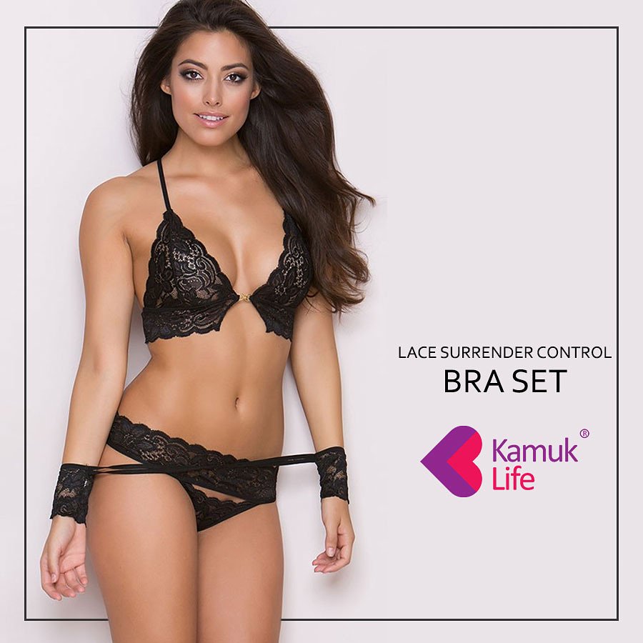KamukLife's tweet image. Buy the Black Lace Surrender Control Bra Set now at Kamuk Life. Your man will love when he sees you in them. Let him see your beauty.

Click this link to buy -&amp;gt; kamuklife.com/lace-surrender…
Product Code - KL1220
MRP - ₹799

#BlackLingerie #Lace #SurrenderControl #BraAndPanty #BraSet