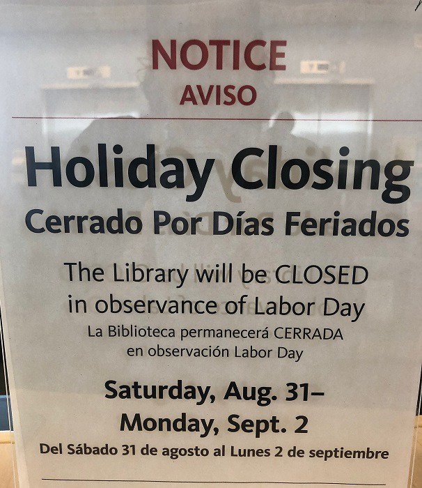 We will be closed this Saturday and Monday. Reopen Tuesday at 10AM.