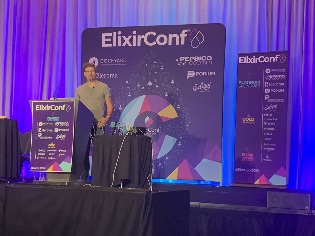 takasehideki's tweet image. #ElixirConf2019 day 2 keynote by @mobileoverlord !!