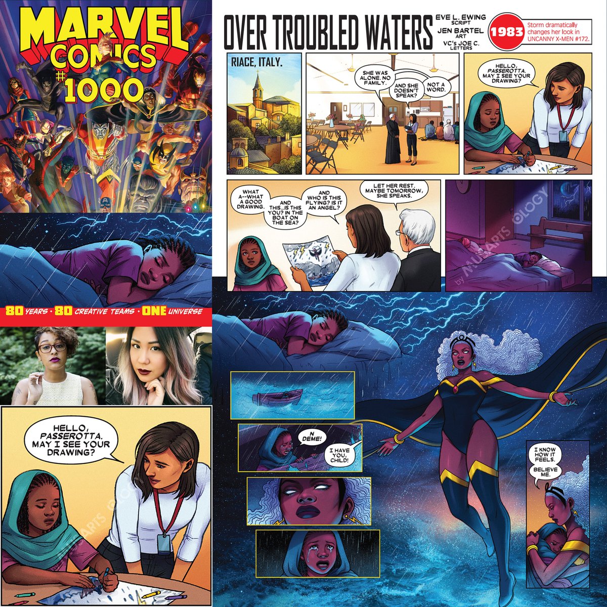 Zenima's tweet photo. * "Over Troubled Water" #MarvelComics, ha dedicato una breve storia al tema dell'Immigrazione, ambientandola in Italia, nel comune Calabrese di #Riace. 

#EveLEwing #JenBartel #RefuseItalianMob #RefuseNdrangheta #WeStandWithMimmoLucano #RiacePatrimonioDellUmanità    
_ https://t.co/uAuMsb1Uy6