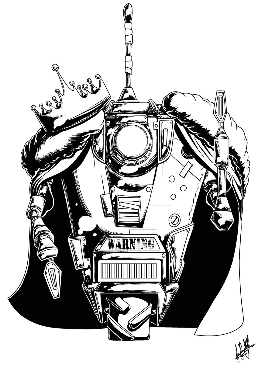 ArtofArklin's tweet photo. Seeing tho redbubble has a licensing agreement with gearbox I thought I'd go back to an old inktober piece and give it a redo :) whatcha think? King claptrap haha
#art #ArtistOnTwitter #digitalart #borderlands3 #gearboxsoftware #borderlandsfanart #borderlands #claptrap #cl4ptr4p https://t.co/KROmoiO0Oz