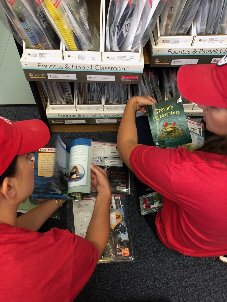 thum722's tweet photo. First to checkout books from our new Guided Reading Library. ⁦@fanning_nicole⁩ ⁦@malwarrick⁩ ⁦@SVEmisd⁩ #SVEandbeyond #Midwayandbeyond #FountasandPinnell https://t.co/GkAcYSTir6