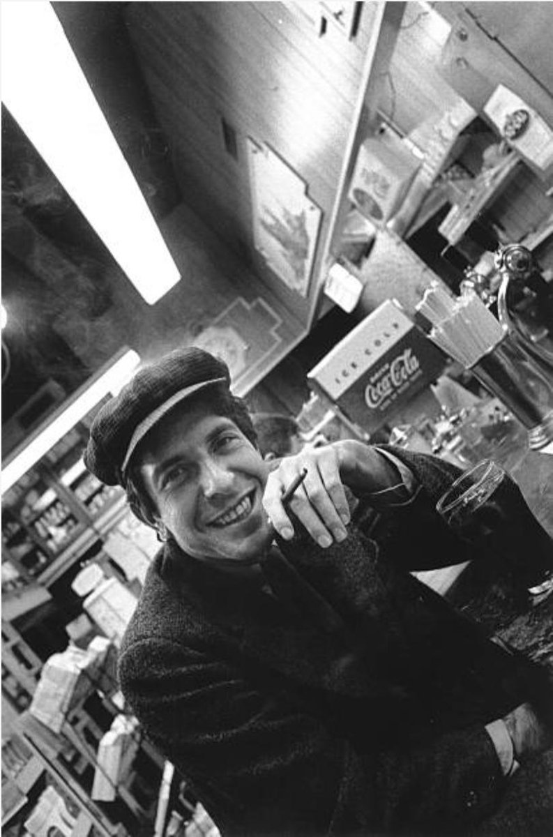 Leonard Cohen in a New York  #dinerPhoto: Roz Kelly, 1968