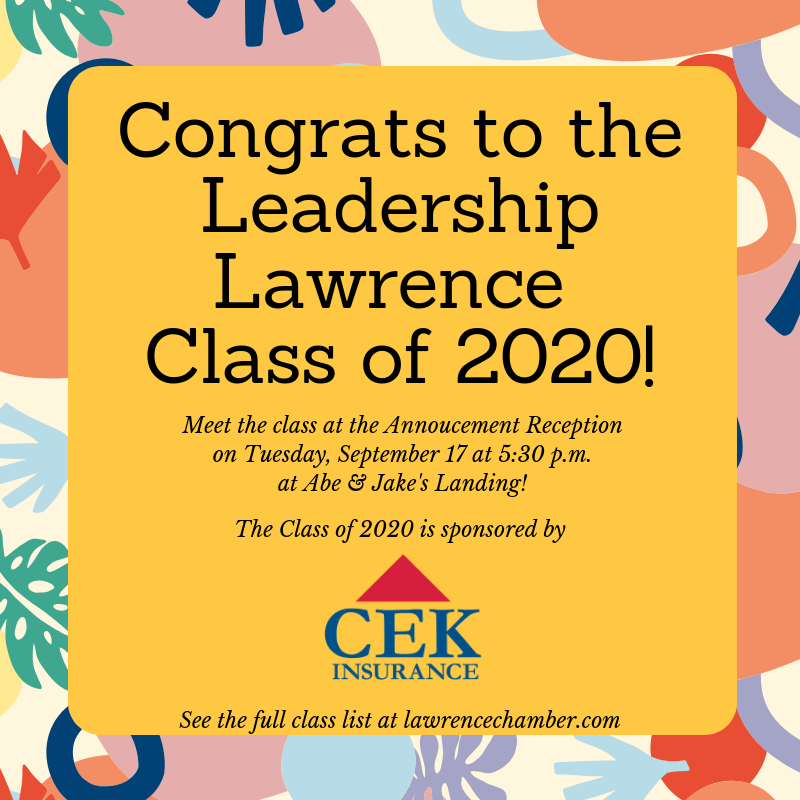 LawrenceChamber's tweet photo. Many congrats to the Leadership Lawrence Class of 2020! We had so many excellent applications and look forward to meeting our 38th class! See the full class list at https://t.co/SaeEPpVCJ5 https://t.co/wujF3zy54J