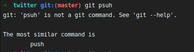 git: 'psuh' is not a git command. See 'git --help'.

The most similar command is
    push